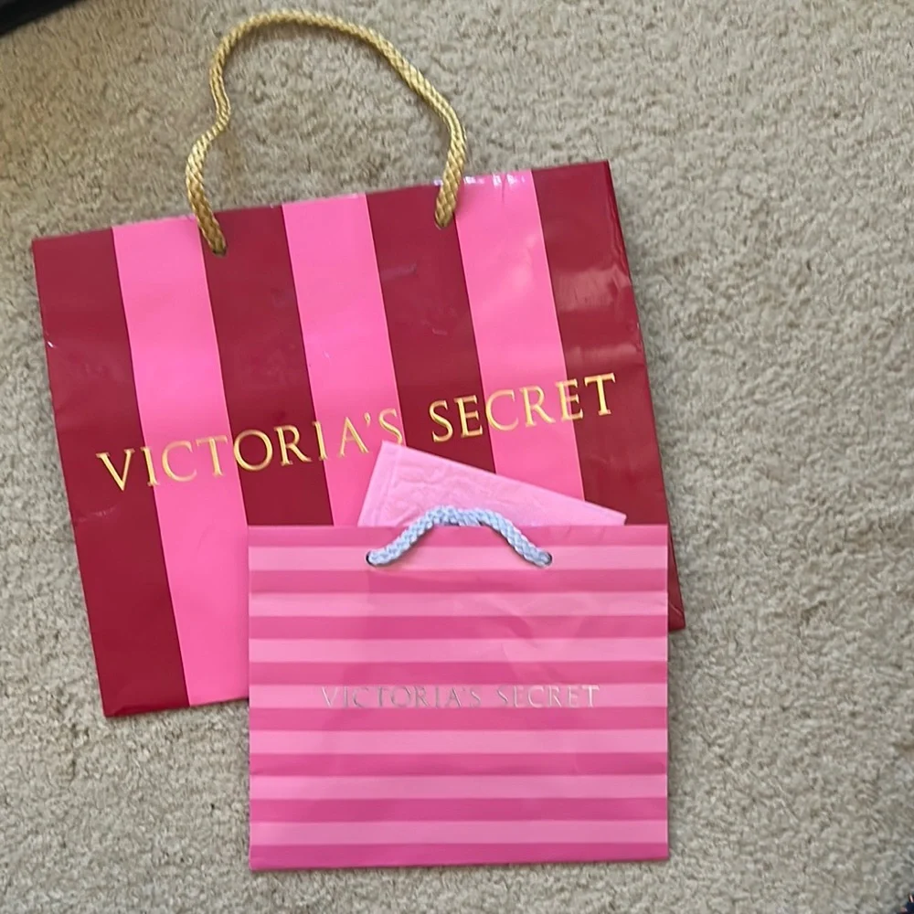 Victoria's Secret Pink and Red Gift Bags